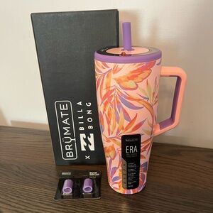 NEW Brumate 40oz Tropic Wave Era Tumbler w/ 2pk matching straw covers